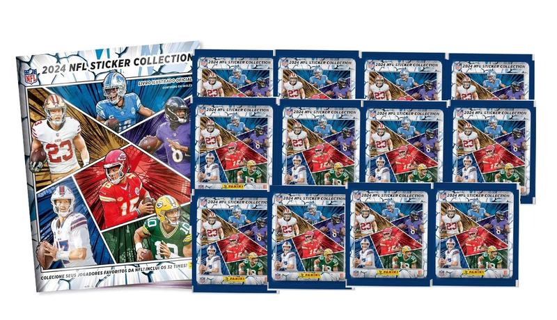 Imagem de Álbum Nfl Football 2024 Futebol americano com 25 figurinhas Nfl 5 envelopes