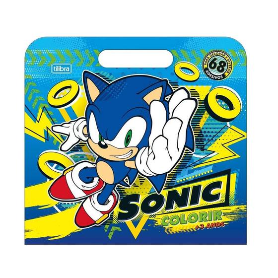 Imagem de Álbum Para Colorir Maleta Sonic 8F Tilibra