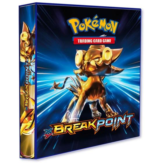 Álbum Pasta Fichário Pokémon XY Break Point Azul Capa Dura Reforçado para Colecionar Cards ou Cartas - Pokémon Cards Copag Imagem de Álbum Pasta Fichário Pokémon XY Break Point Azul Capa Dura Reforçado para Colecionar Cards ou Cartas