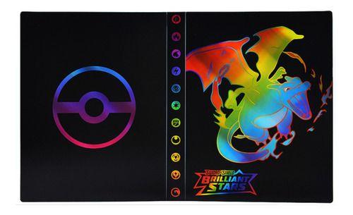 Imagem de Álbum Pokémon Porta 240 Cartas Charizard Rainbow Brilhante 