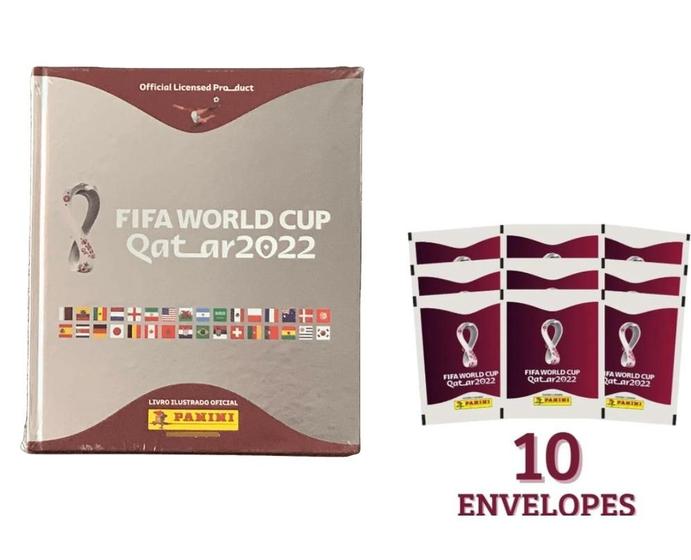 Álbum PRATA Copa do Mundo Qatar 2022 Capa Dura + 10 Envelopes Menor preço em Álbum PRATA Copa do Mundo Qatar 2022 Capa Dura + 10 Envelopes
