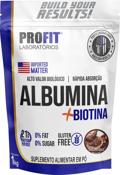 Imagem de Albumina com Biotina 1kg Proteína do Ovo Profit Labs