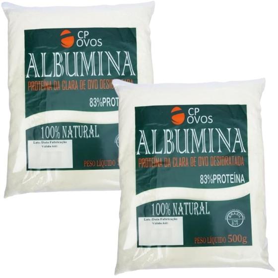 Albumina Pura 1kg - Proteína 80% - Suplemento Integral - Natural - CP Ovos - 2x500g Menor preço em Albumina Pura 1kg - Proteína 80% - Suplemento Integral - Natural - CP Ovos - 2x500g