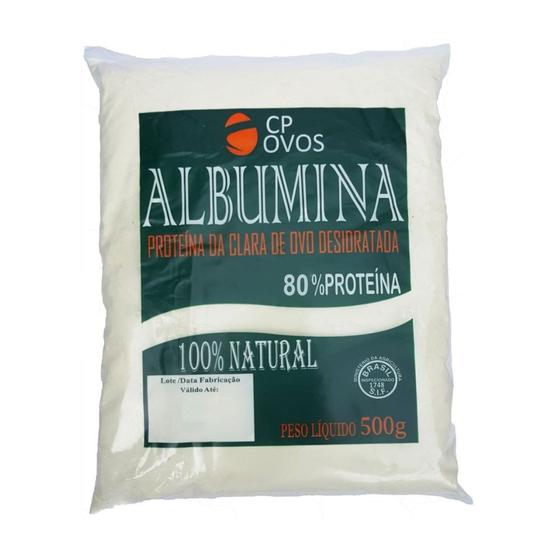 Imagem de Albumina Pura 500g - Proteína 80% - Suplemento Integral - CP Ovos