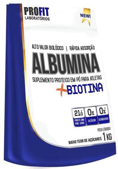 Imagem de ALBUMINA - Refil stand-up 1,0 kg - Natural - Profit