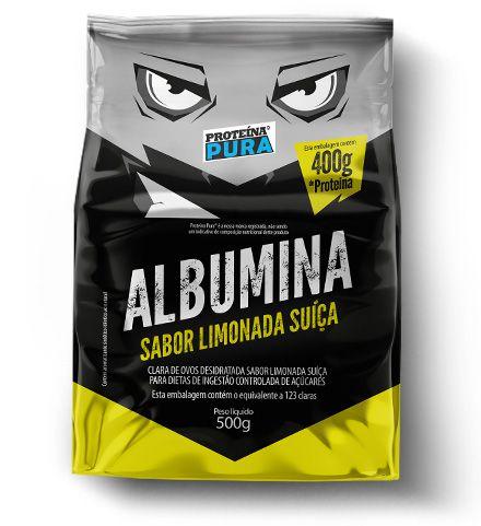 Albumina sabor limonada suiça 500gr - proteína pura Menor preço em Albumina sabor limonada suiça 500gr - proteína pura