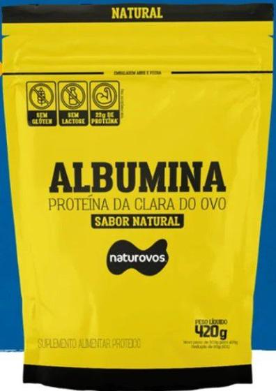 Imagem de Albumina sabor natural 420gr - naturovos 