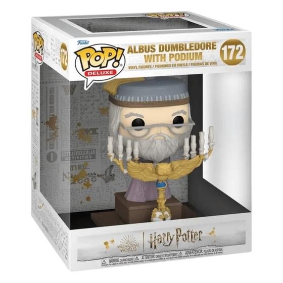 Imagem de Albus Dumbledore com Púlpito Harry Potter 172 Funko POP! Deluxe Candide