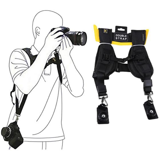 Imagem de Alça De Ombro Engate Rápido Dupla P Câmera Double Strap Dslr