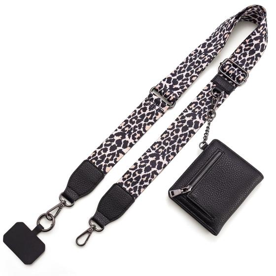 Imagem de Alça de Telefone com Zíper Diaclara e Go Leopard