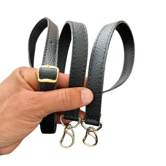 Imagem de Alça para Bolsa Tranversal c/ Mosquetão Dourado Fivela Ajustevel com Regulagem