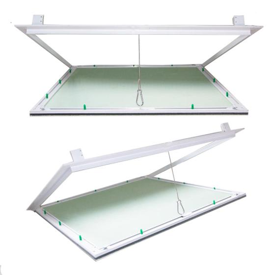 Imagem de Alçapão Para Forro de Gesso e DryWall 40x40 cm Com Tampa e Click