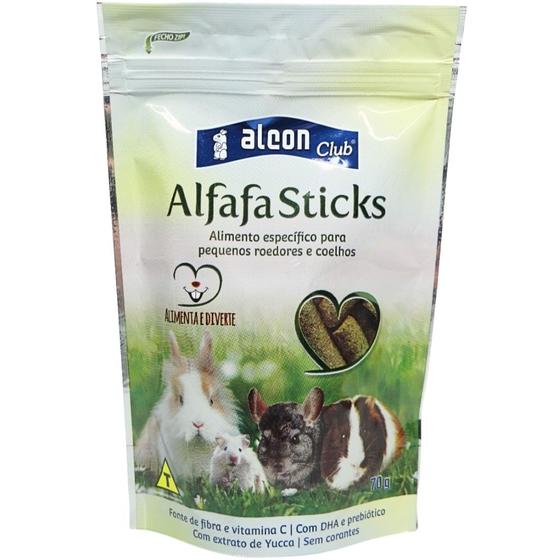 Imagem de Alcon Club Alfafa Sticks 70g Para Roedores Hamster Porquinho Da Índia Chinchila Gerbil Topolino Coelhos