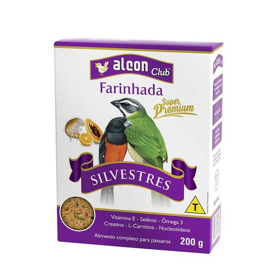 Imagem de Alcon Club Farinhada Silvestres 200g Alimento Completo Curió Bicudo Trinca Ferro Pixarro Coleiro