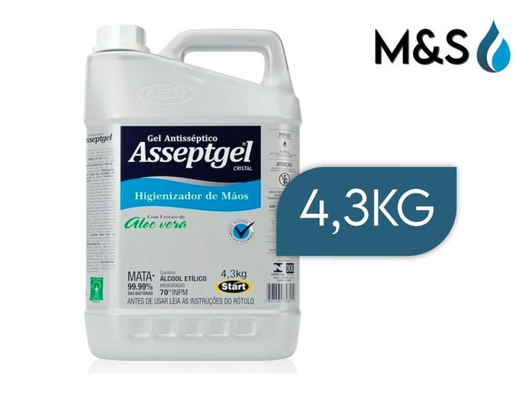 Álcool em gel Asseptgel Cristal 5L Menor preço em Álcool em gel Asseptgel Cristal 5L