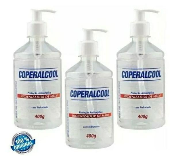 Imagem de Alcool Gel 70 Kit - C/3 Unidades (400mg) Pump Coperalcool