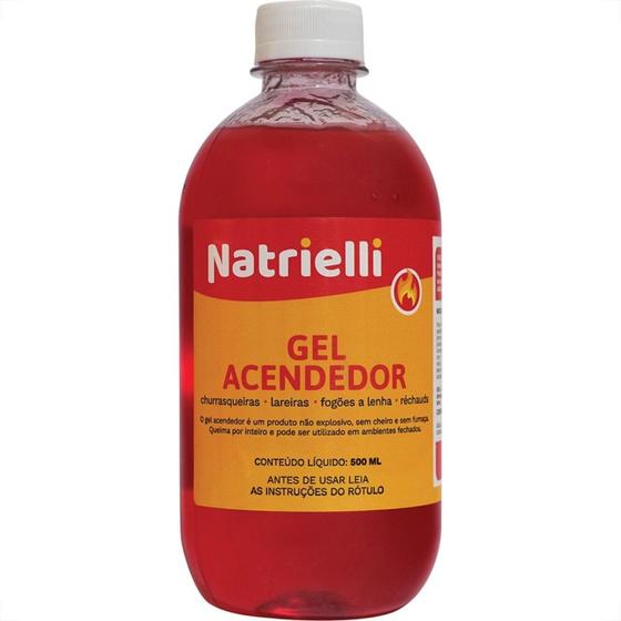 Imagem de Alcool Gel Natrielli Acendedor De Churrasqueira 500Ml