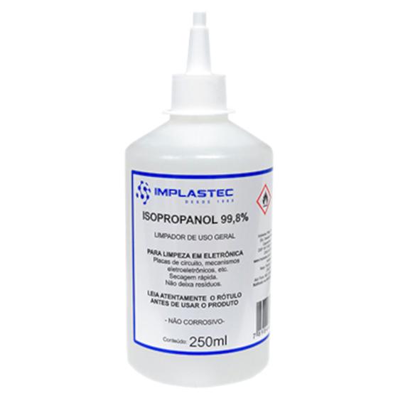 Álcool Isopropílico 99,8% Puro Isopropanol 250ml - Limpador de Uso Geral, Limpeza Eletrônica, Placas e Circuitos Menor preço em Álcool Isopropílico 99,8% Puro Isopropanol 250ml - Limpador de Uso Geral, Limpeza Eletrônica, Placas e Circuitos