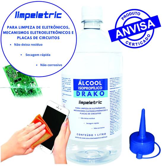 Álcool Isopropílico 99,80% 1l Limpeletric Drako Quimica Menor preço em Álcool Isopropílico 99,80% 1l Limpeletric Drako Quimica