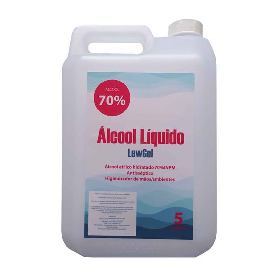 Álcool Lìquido 70% Anti-séptico 5 LITROS Menor preço em Álcool Lìquido 70% Anti-séptico 5 LITROS