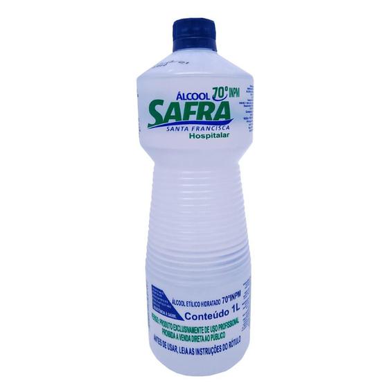 Álcool Líquido 70 INPM 1 Litro Safra Menor preço em Álcool Líquido 70 INPM 1 Litro Safra