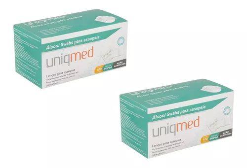 Imagem de Álcool Swabs 70% Lenços Umedecidos 200 unidades Uniqmed