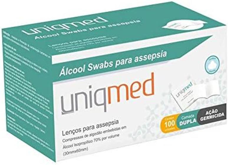 Imagem de Álcool Swabs para Assepsia - 30mmx60mm - Kit com 500 Unidades