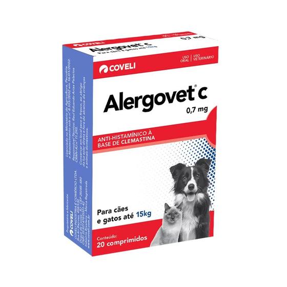 Imagem de Alergovet C 0,7mg Anti-Histamínico Para Cães 10Comp.