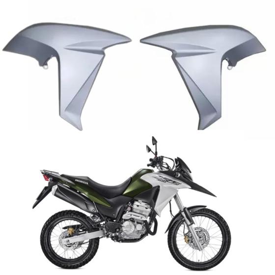 Imagem de Aleta Guia Aba Lateral Asa Tanque Honda Xre 300 Prata Fosco 2017 2018