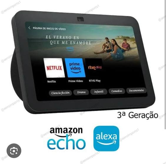 Alexa de tela Echo Show 8 - 3ª Geração Original 110/220v Menor preço em Alexa de tela Echo Show 8 - 3ª Geração Original 110/220v