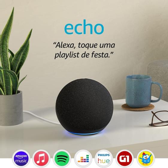 Alexa Echo Dot 5 Geração Novo Processador Som Premium Preto - Amazon