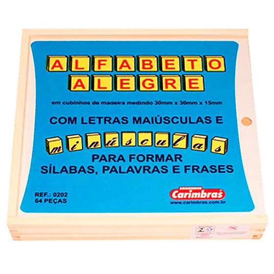 Imagem de Alfabeto Alegre com Letras Maiúsculas e Minúsculas - Carimbrás