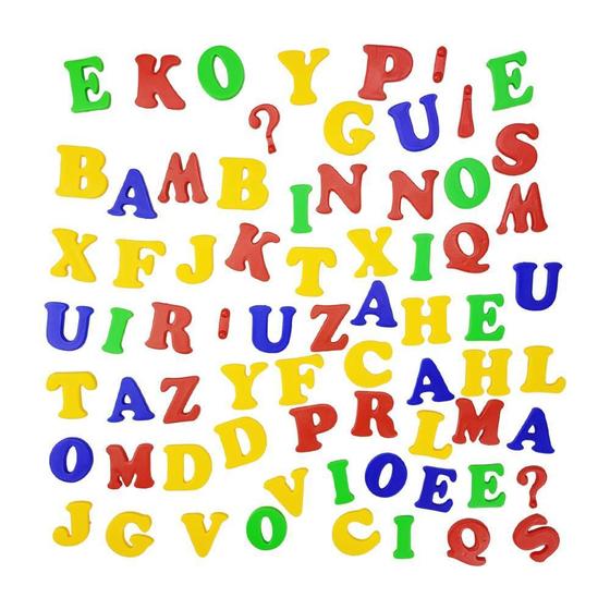 Imagem de Alfabeto Móvel Em Plástico Aluno Material Pedagógico Escolar