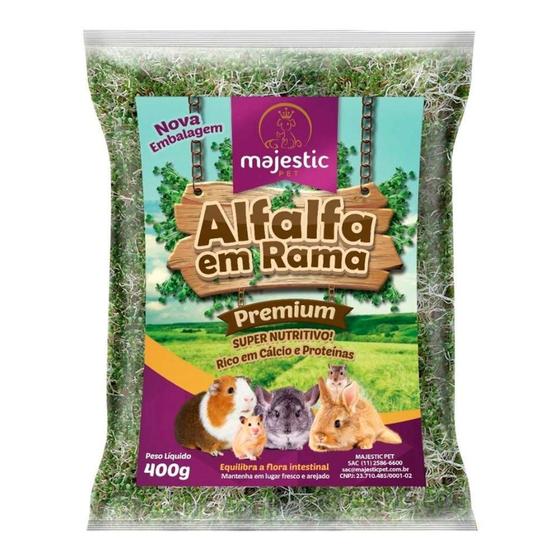 Imagem de Alfafa em Rama Majestic Pet para Roedores - 400 g