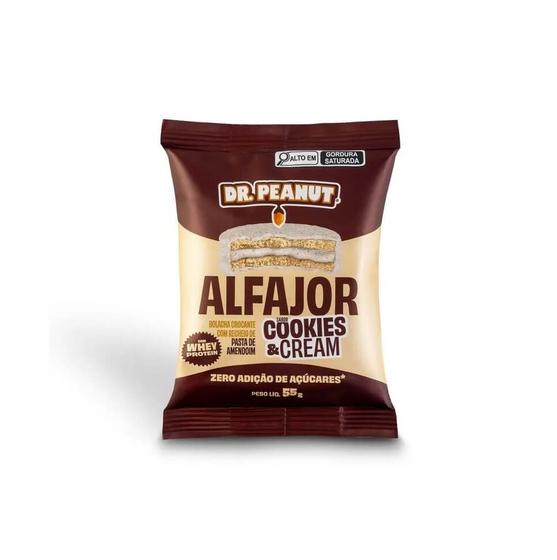 Imagem de Alfajor Dr. Peanut (55g) - Sabor: Cookies e Cream