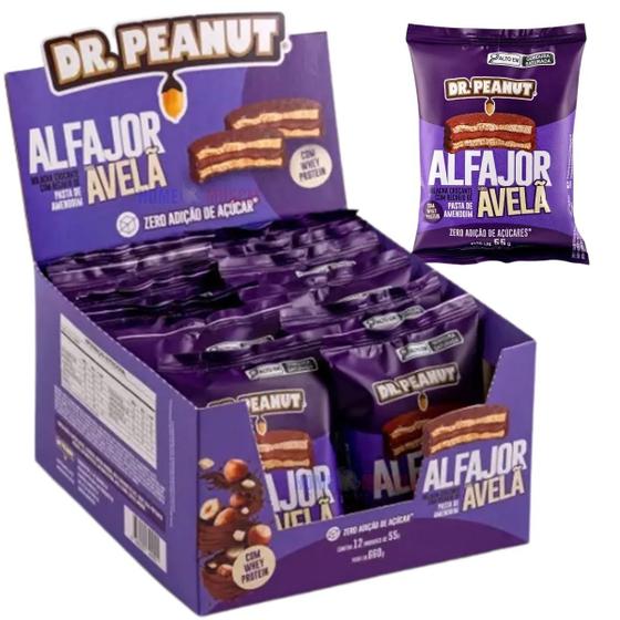 Imagem de Alfajor Dr Peanut Cx C 12 unds. de 55g - Sabor Avelã