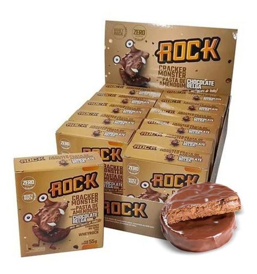 Imagem de Alfajor Fit Rock Cracker Monster C/12 Unds Chocolate Belga