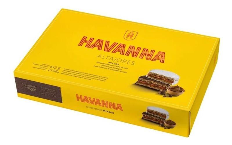 Imagem de Alfajor Havanna Chocolate Sortido Mixtos C/ 12 Unidades