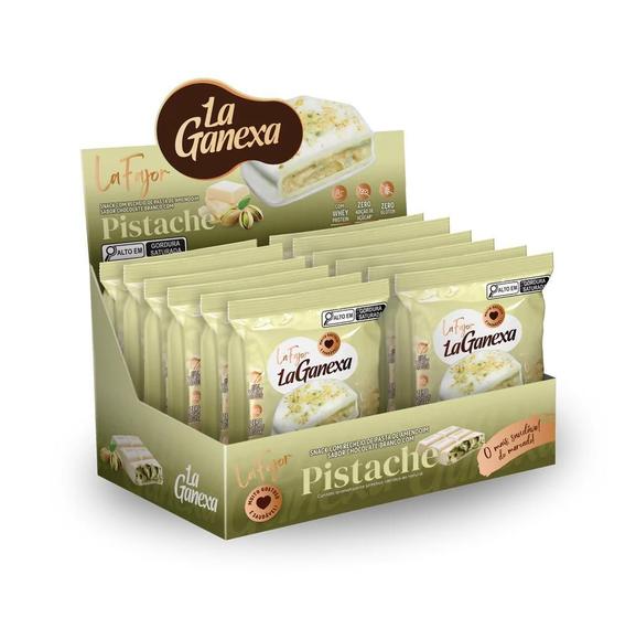 Imagem de Alfajor Pistache Com Chocolate Branco La Ganexa (12X50G)