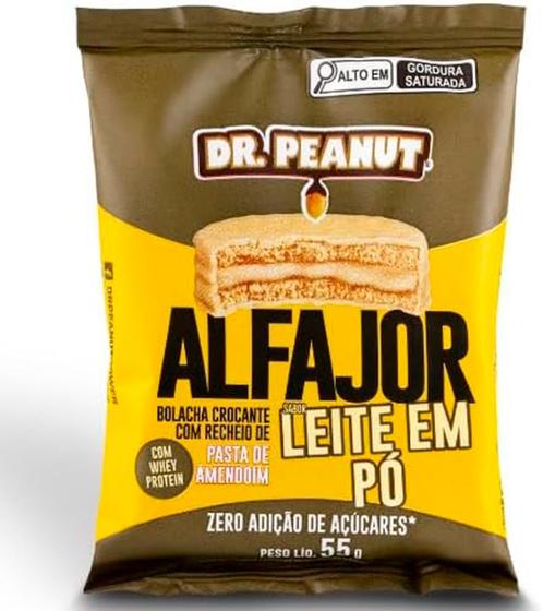 Imagem de Alfajor Recheado Sabor Leite Em Pó Cx C/ 12Un Dr. Peanut