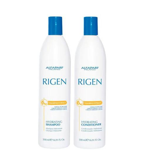 Imagem de Alfaparf Rigen Kit Hydrating pH 3,5 Shampoo (500ml) e Condicionador (500ml)