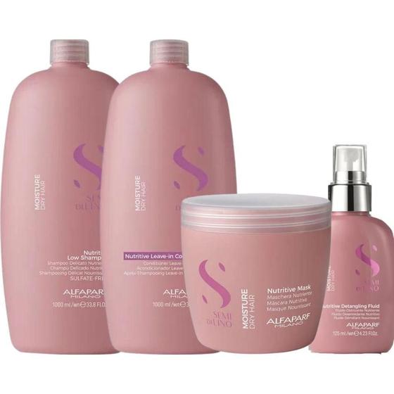 Imagem de Alfaparf Semi Di Lino Moisture Nutritive Kit Completo Grande