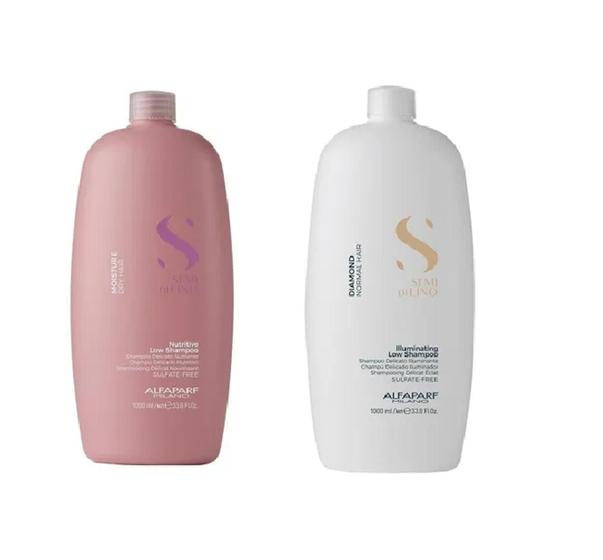 Imagem de Alfaparf Shampoo Moisture + Condicionador Diamond Kit 2x1 L