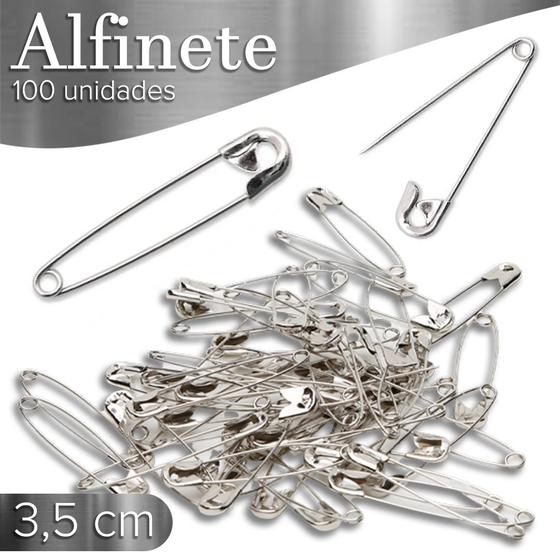 Imagem de Alfinete De Segurança 02 Prata - Pacote Com 100 Unidades - Nybc