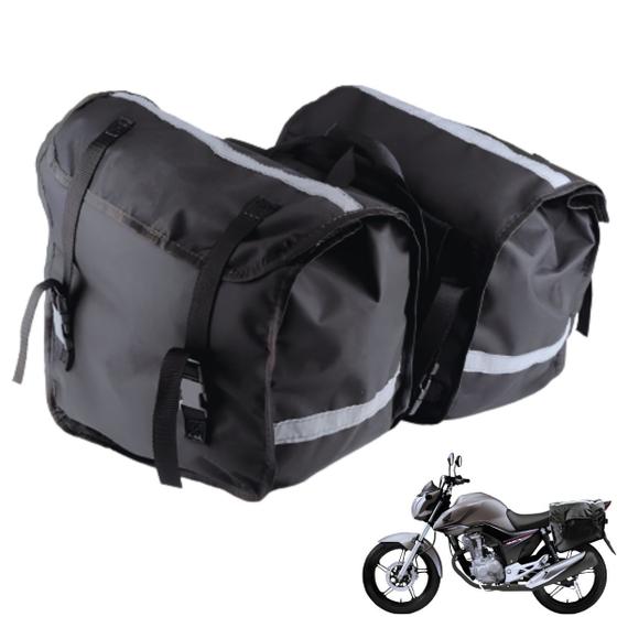 Imagem de Alforge bau bolsa lateral 60l moto Honda CG 160 Titan