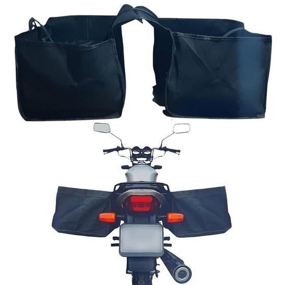 Imagem de Alforge Lateral Universal Moto, Preto, 100kg, 28x36x60cm