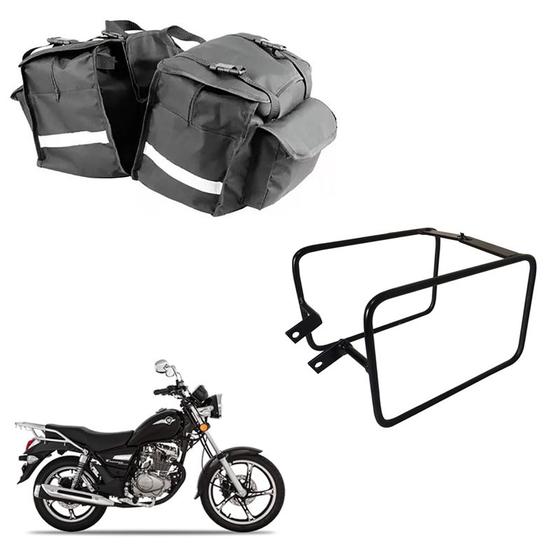 Alforge Nylon 19 Litros + Afastador Chopper Road 150 - JA Alforges Imagem de Alforge Nylon 19 Litros + Afastador Chopper Road 150
