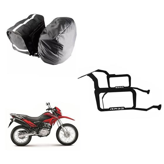 Alforge Nylon C/ Capa + Afastador Honda Bros 150 Menor preço em Alforge Nylon C/ Capa + Afastador Honda Bros 150