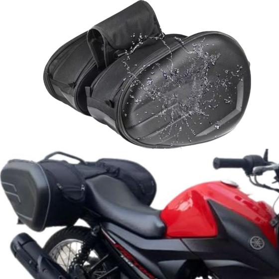 Imagem de Alforge Para Moto 58l Original Lateral Rígida + Capas Chuva