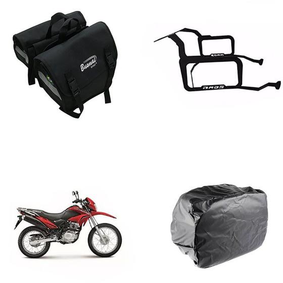 Alforge Universal C/ Capa + Afastador Honda Bros 150 Menor preço em Alforge Universal C/ Capa + Afastador Honda Bros 150